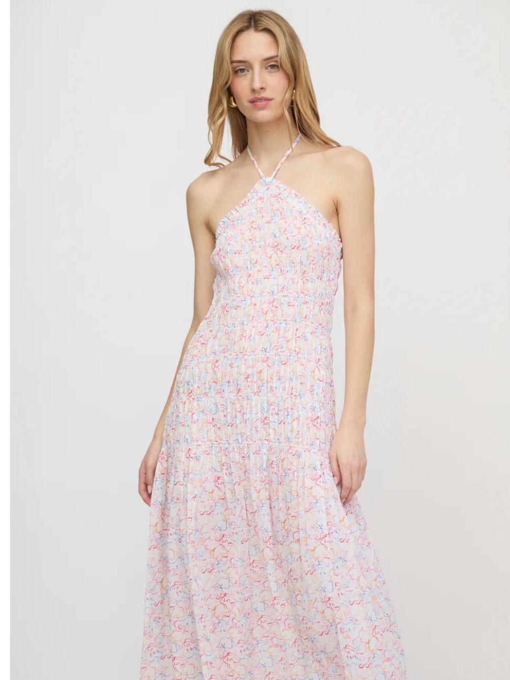 Hill House Home The Lenora Beach Dress in Camo Print White Multi Size XL